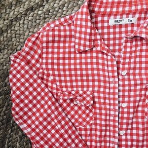 Button up check long sleeve